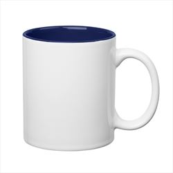 White Exterior with Cobalt Blue Inner